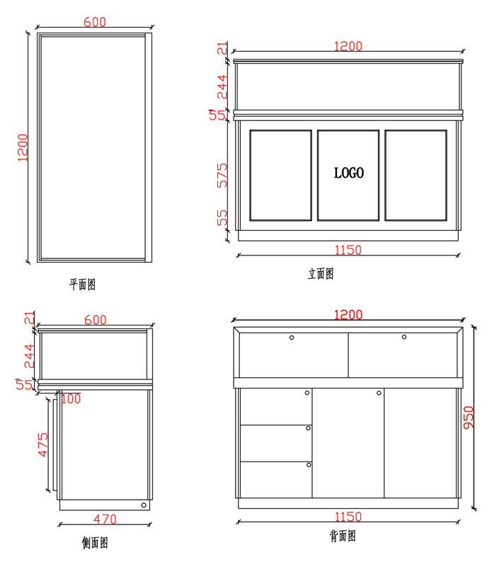 展柜尺寸定制,珠寶展柜廠家